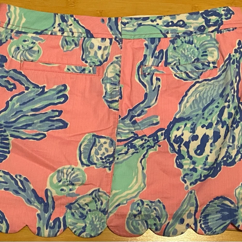 Lilly Pulitzer Colette Skort | Pink Pout Barefoot Princess Scalloped Hem Size 6 - Picture 4 of 8
